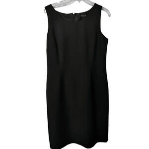 3375) Kasper Separates Black Sleeveless Sheath Dress Size 12